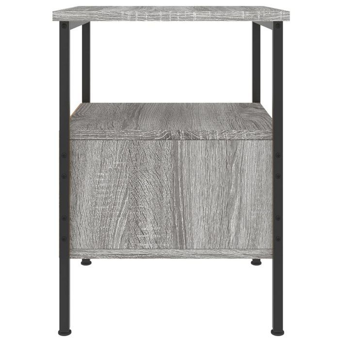 Table de chevet sonoma gris 34x36x50 cm bois d'ingénierie - Photo n°7