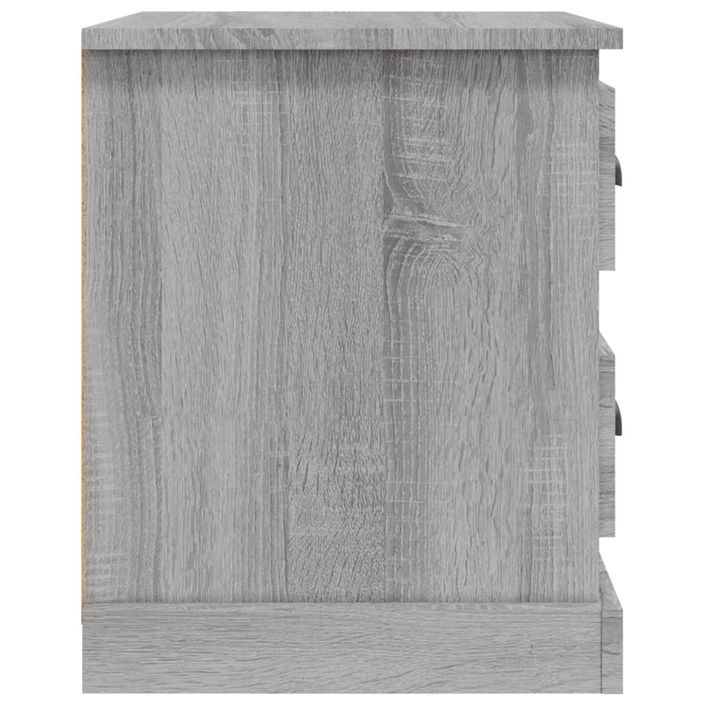 Table de chevet sonoma gris 39x39x47,5 cm bois 2 tiroirs Kuba - Photo n°8