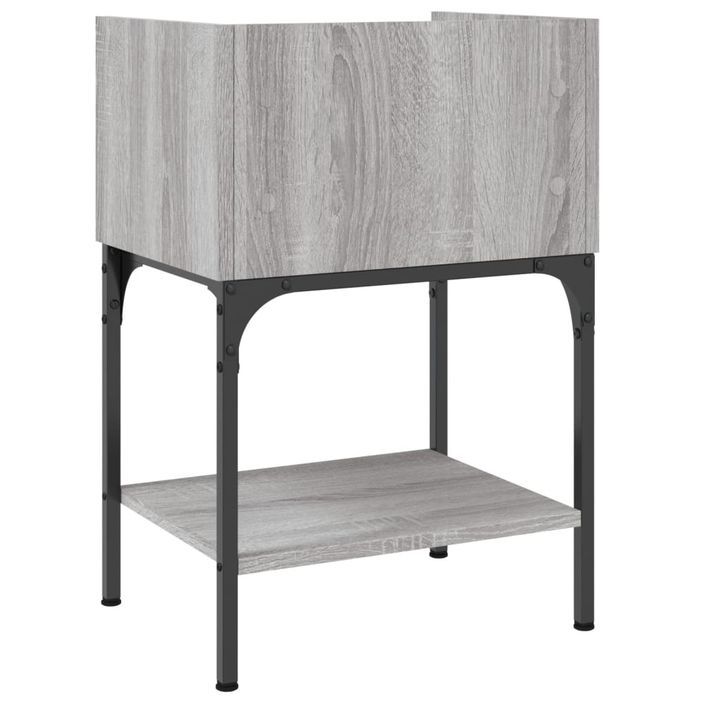Table de chevet sonoma gris 40,5x31x60 cm bois d'ingénierie - Photo n°8
