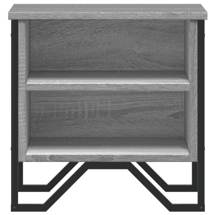 Table de chevet sonoma gris 40x30x40 cm bois d'ingénierie - Photo n°5