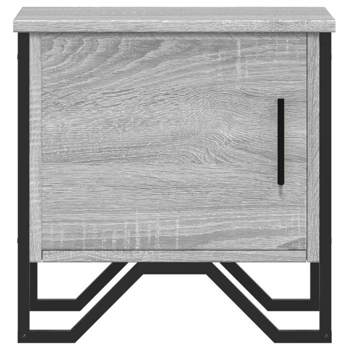 Table de chevet sonoma gris 40x30x40 cm bois d'ingénierie - Photo n°5