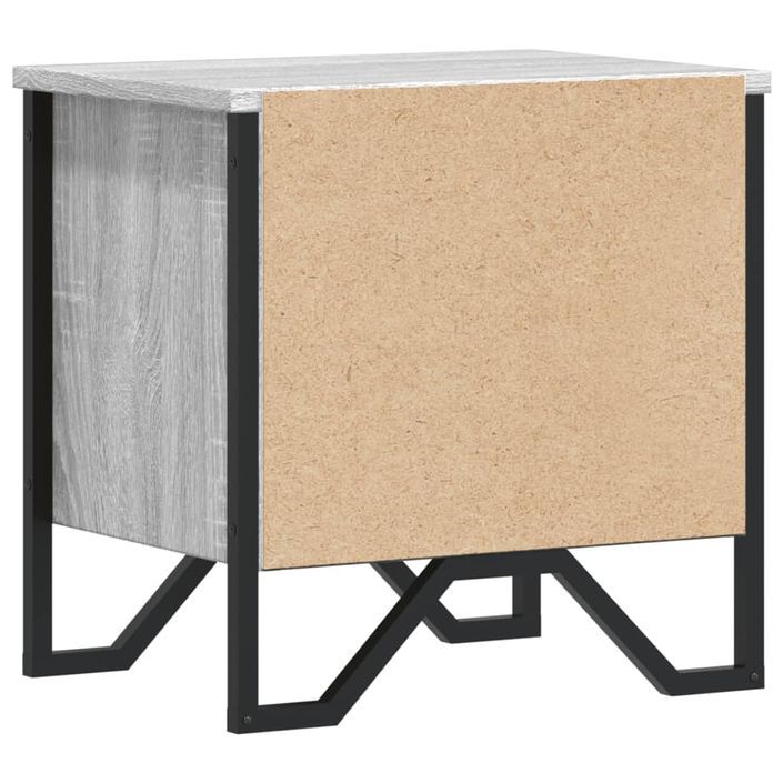 Table de chevet sonoma gris 40x30x40 cm bois d'ingénierie - Photo n°8