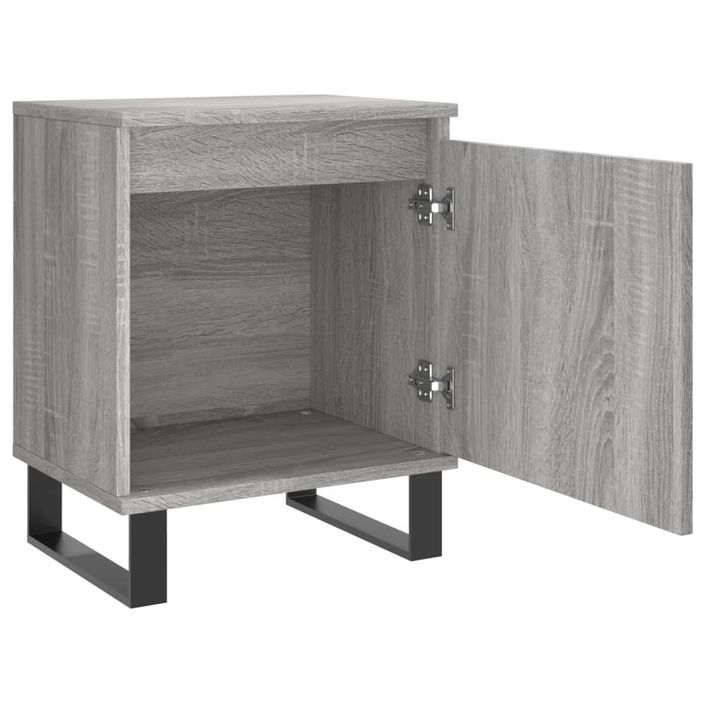 Table de chevet sonoma gris 40x30x50 cm bois d'ingénierie - Photo n°6