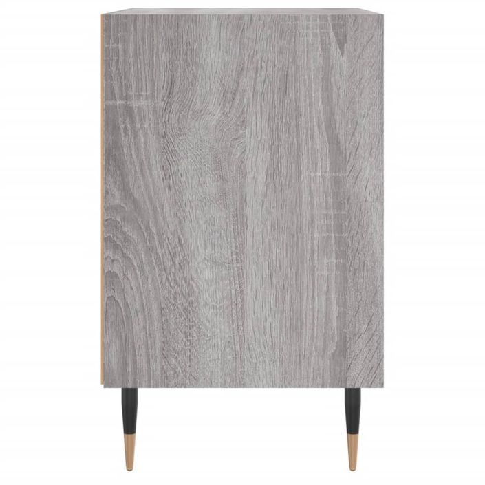 Table de chevet sonoma gris 40x30x50 cm bois d'ingénierie - Photo n°5