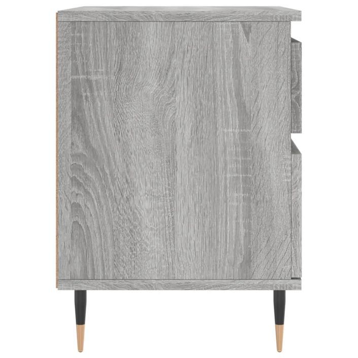 Table de chevet sonoma gris 40x35x50 cm bois d’ingénierie - Photo n°7