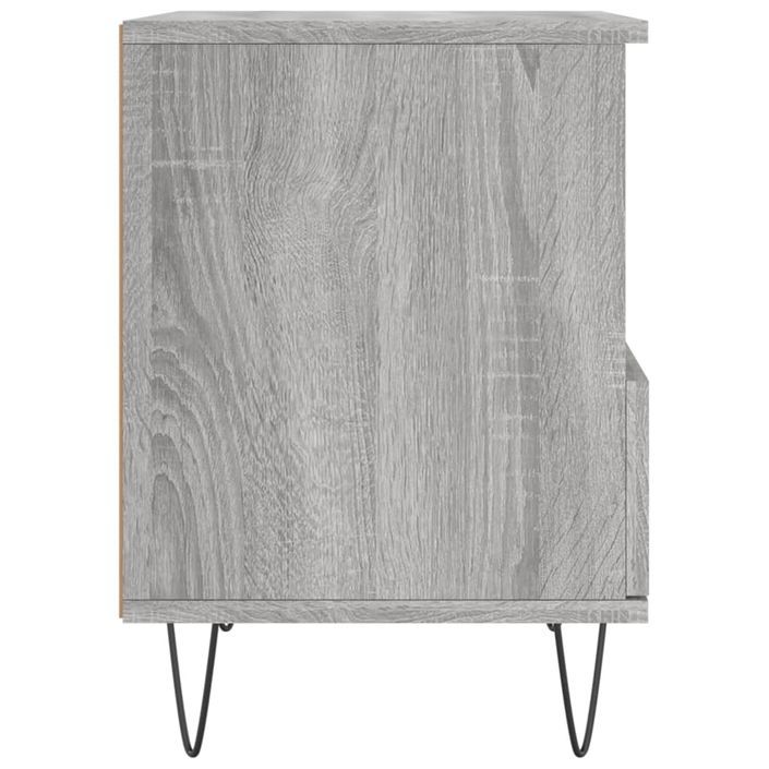 Table de chevet sonoma gris 40x35x50 cm bois d’ingénierie - Photo n°7