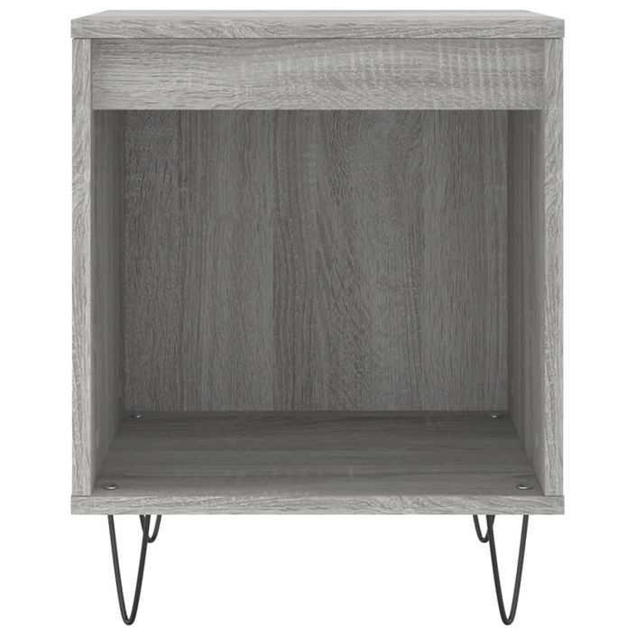 Table de chevet sonoma gris 40x35x50 cm bois d’ingénierie - Photo n°4