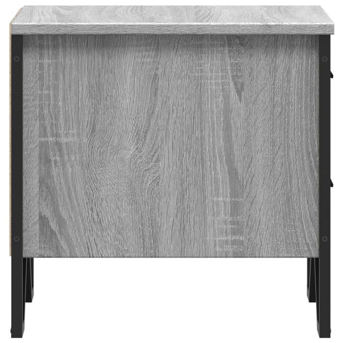 Table de chevet sonoma gris 40x41x40 cm bois d'ingénierie - Photo n°7