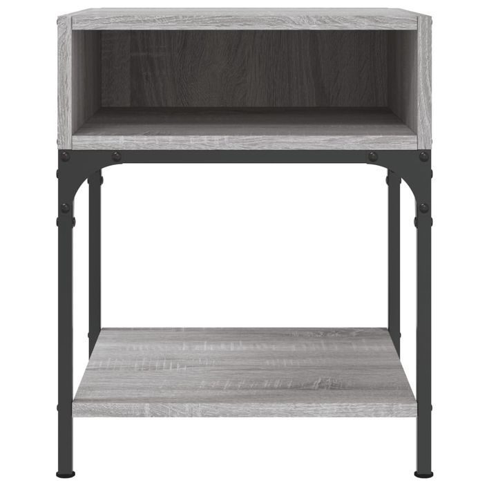 Table de chevet sonoma gris 40x41x50 cm bois d'ingénierie - Photo n°4