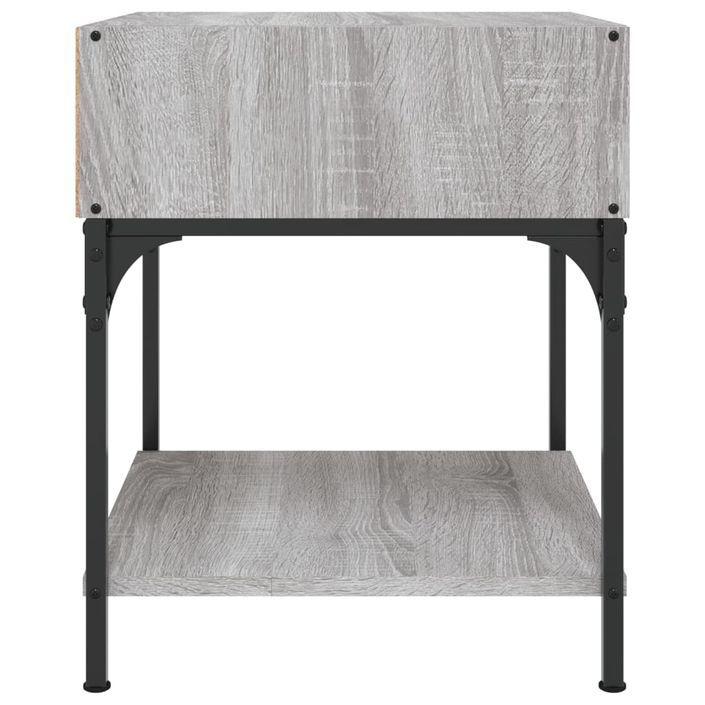 Table de chevet sonoma gris 40x41x50 cm bois d'ingénierie - Photo n°5