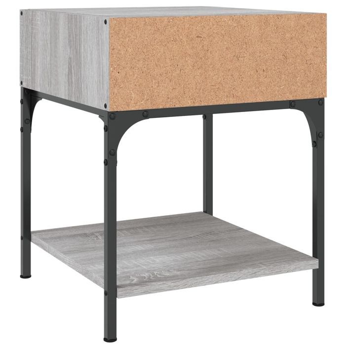 Table de chevet sonoma gris 40x41x50 cm bois d'ingénierie - Photo n°6