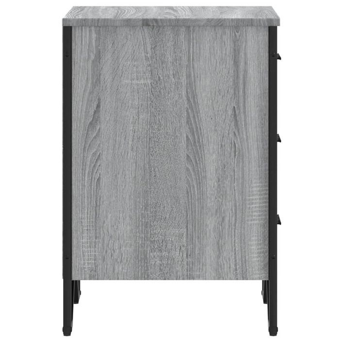 Table de chevet sonoma gris 40x41x60 cm bois d'ingénierie - Photo n°6