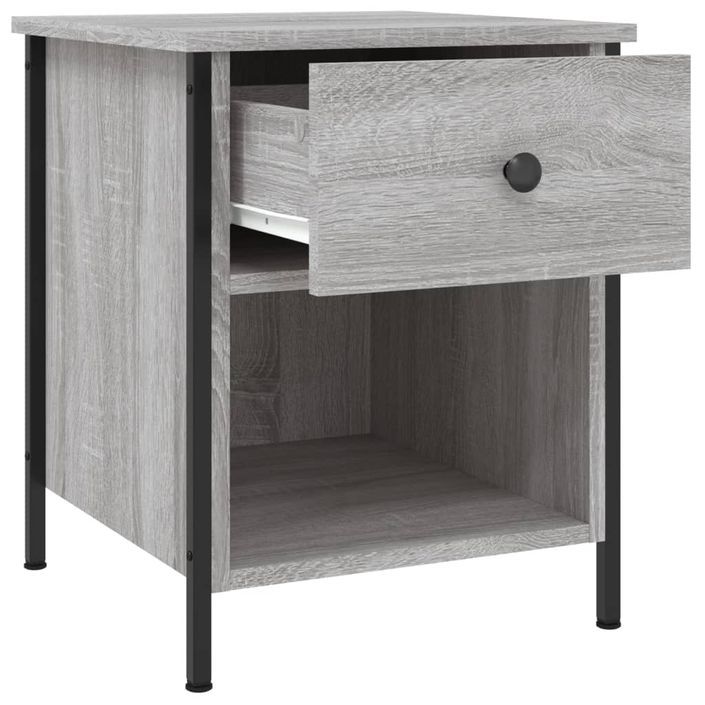 Table de chevet sonoma gris 40x42x50 cm bois d'ingénierie - Photo n°5