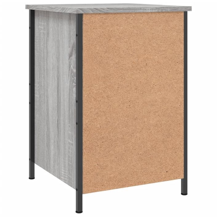 Table de chevet sonoma gris 40x42x60 cm bois d'ingénierie - Photo n°8