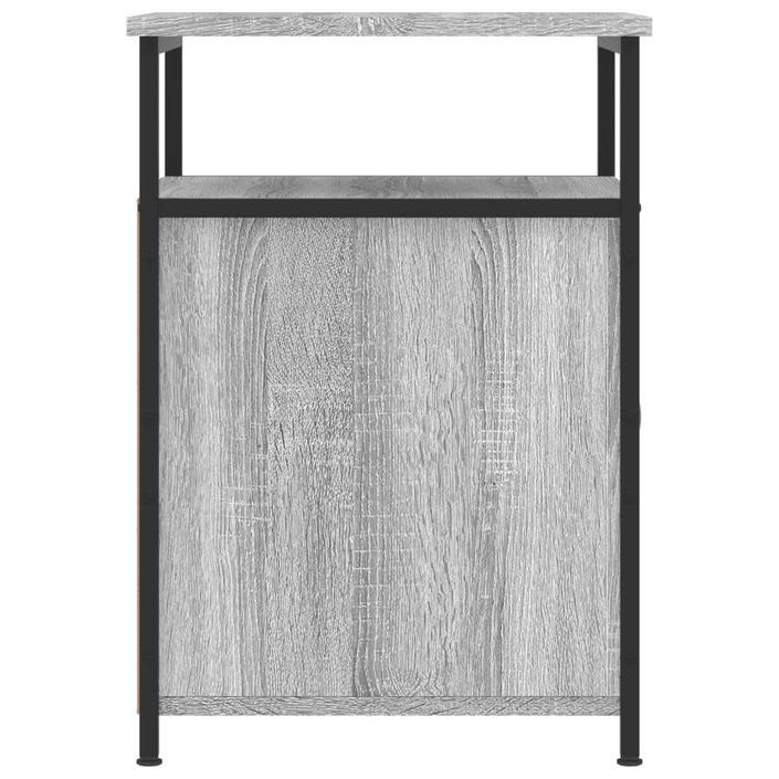 Table de chevet sonoma gris 40x42x60 cm bois d'ingénierie - Photo n°7