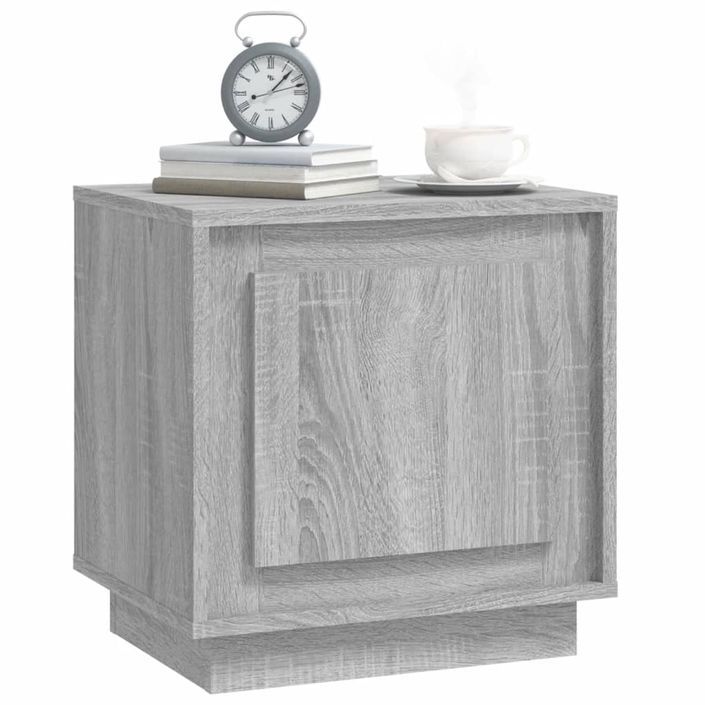 Table de chevet sonoma gris 44x35x45 cm bois d'ingénierie - Photo n°4