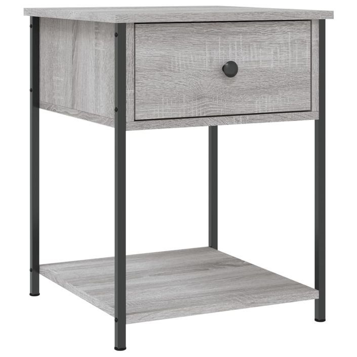 Table de chevet sonoma gris 44x45x58 cm bois d'ingénierie - Photo n°1