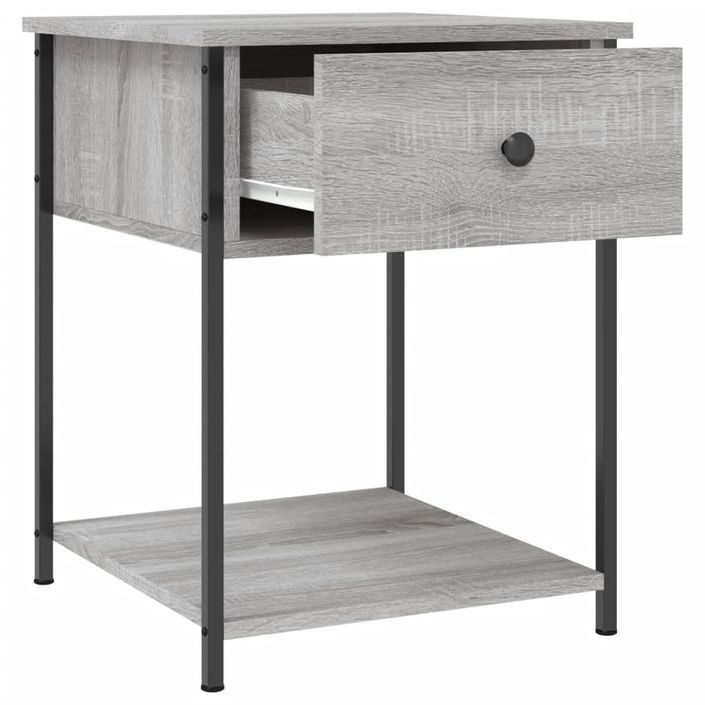 Table de chevet sonoma gris 44x45x58 cm bois d'ingénierie - Photo n°5