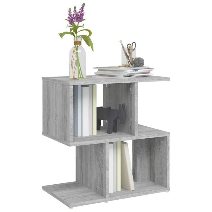 Table de chevet Sonoma gris 50x30x51,5 cm Bois d'ingénierie - Photo n°4