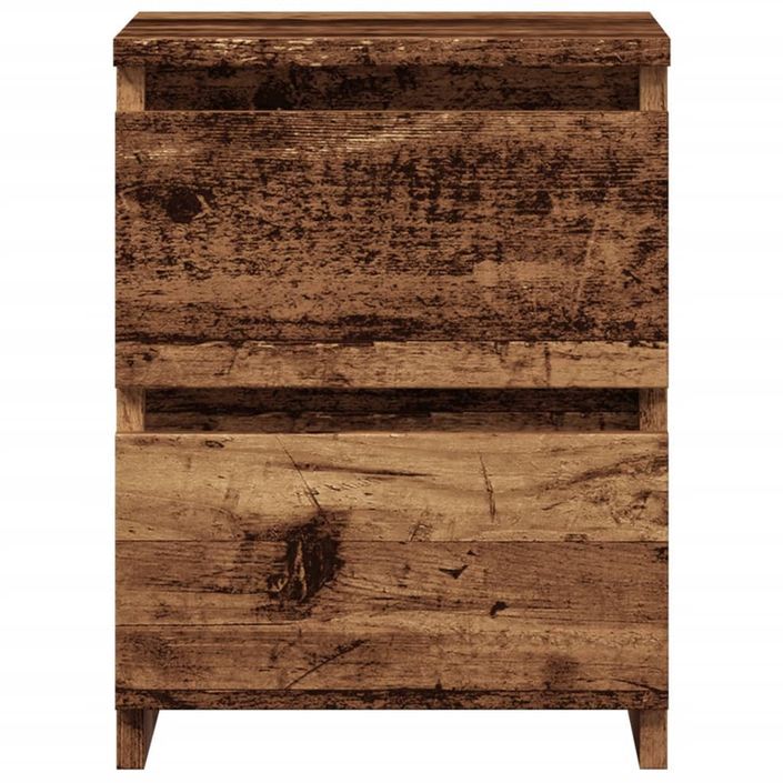 Table de chevet vieux bois 30x30x40 cm bois d'ingénierie - Photo n°4