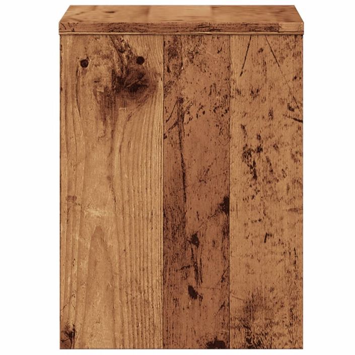 Table de chevet vieux bois 40x30x40 cm bois d'ingénierie - Photo n°6