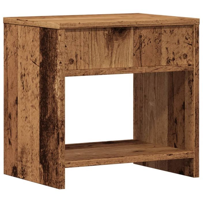 Table de chevet vieux bois 40x30x40 cm bois d'ingénierie - Photo n°7