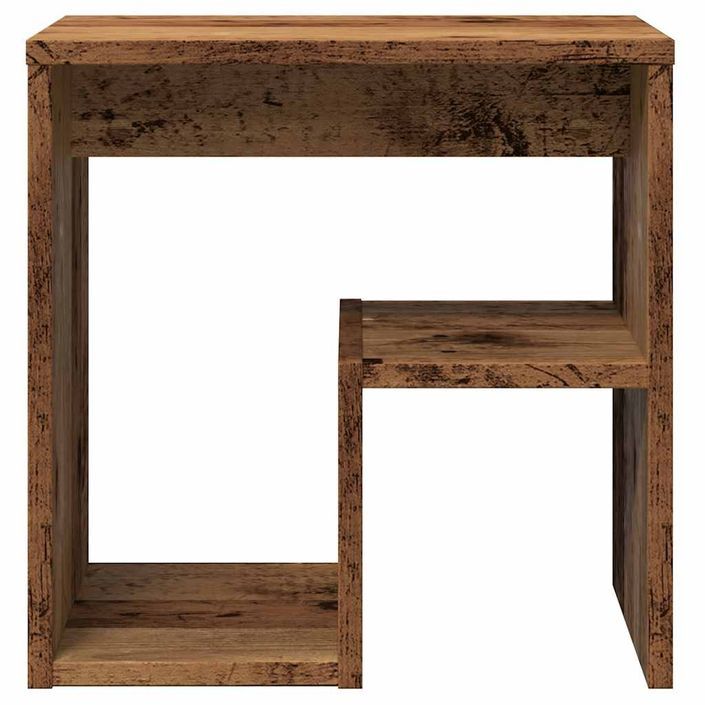 Table de chevet vieux bois 40x30x40 cm bois d'ingénierie - Photo n°5