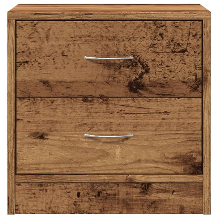 Table de chevet vieux bois 40x30x40 cm bois d'ingénierie - Photo n°4