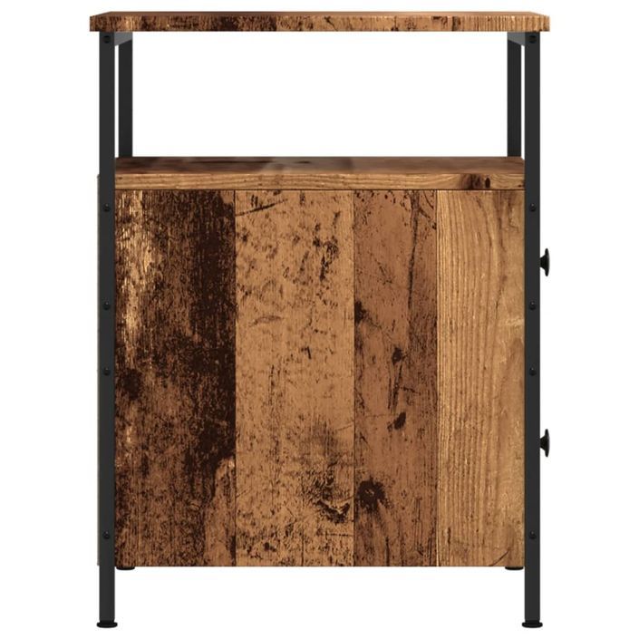 Table de chevet vieux bois 44x45x60 cm bois d'ingénierie - Photo n°5