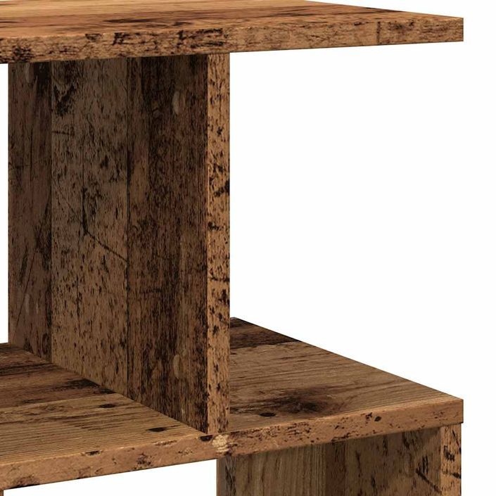 Table de chevet vieux bois 50x30x51,5 cm bois d'ingénierie - Photo n°7