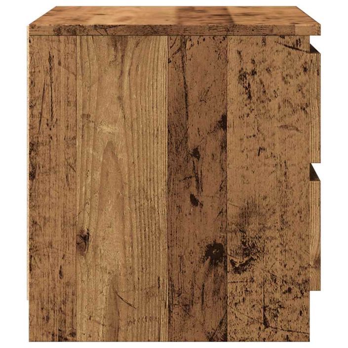 Table de chevet vieux bois 50x40x43.5 cm bois d’ingénierie - Photo n°6