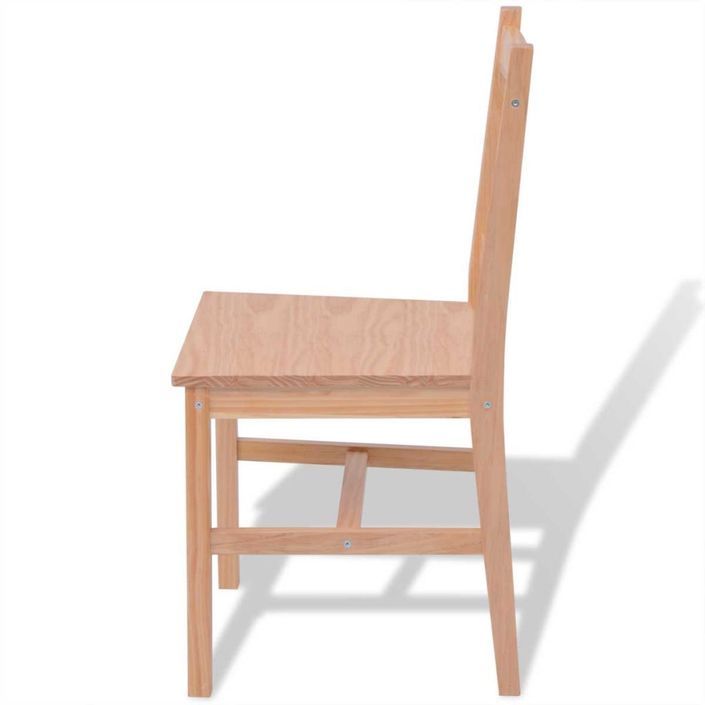 Table de cuisine carrée et 4 chaises bois pinède naturel Kezako - Photo n°6