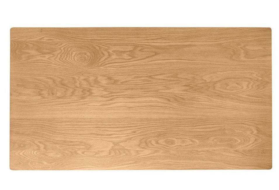 Table de cuisine rectangulaire Askin – Finition blanc brillant et pieds en bois clair - Photo n°3