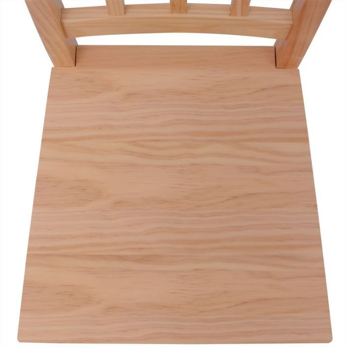 Table de cuisine rectangulaire et 6 chaises bois pinède naturel Kezako - Photo n°8