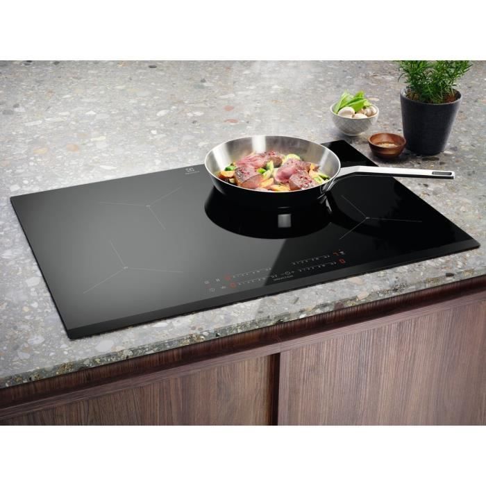 Table de cuisson Induction ELECTROLUX SenseBoil - 4 foyers - L78 x P52cm - 7350 W - Noir - EIS824 - Photo n°2