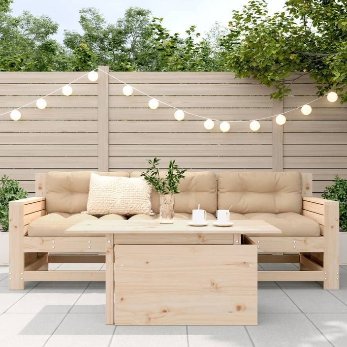 Table de jardin 100x50x75 cm bois massif de pin - Photo n°3