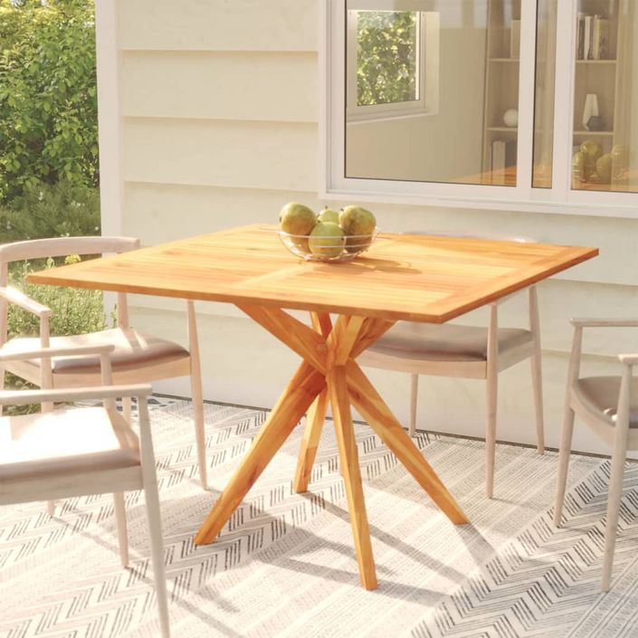 Table de jardin 110x110x75 cm Bois d'acacia solide - Photo n°1