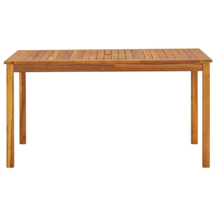 Table de jardin 140x80x74 cm Bois d'acacia massif - Photo n°2