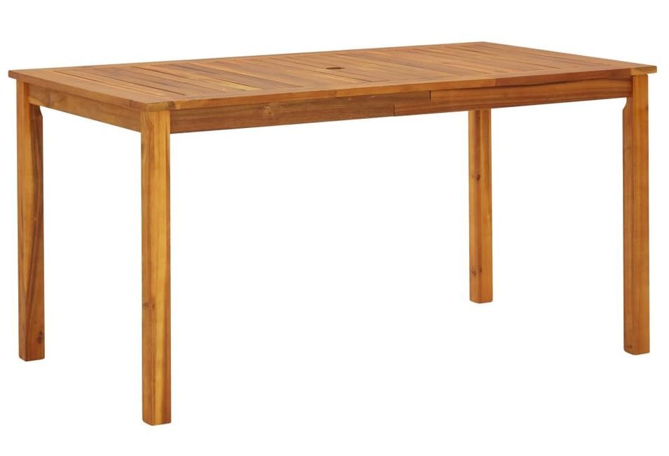 Table de jardin 140x80x74 cm Bois d'acacia massif - Photo n°1