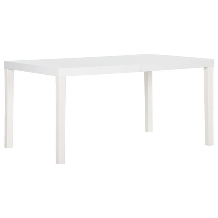 Table de jardin 150x90x72 cm PP Blanc - Photo n°1