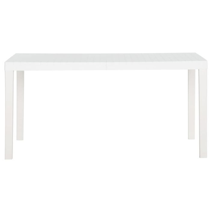 Table de jardin 150x90x72 cm PP Blanc - Photo n°2