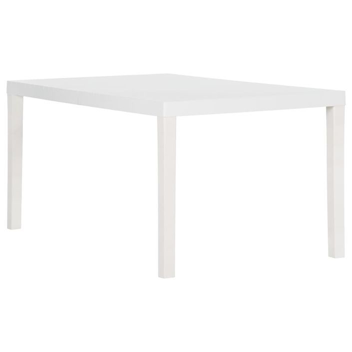 Table de jardin 150x90x72 cm PP Blanc - Photo n°4