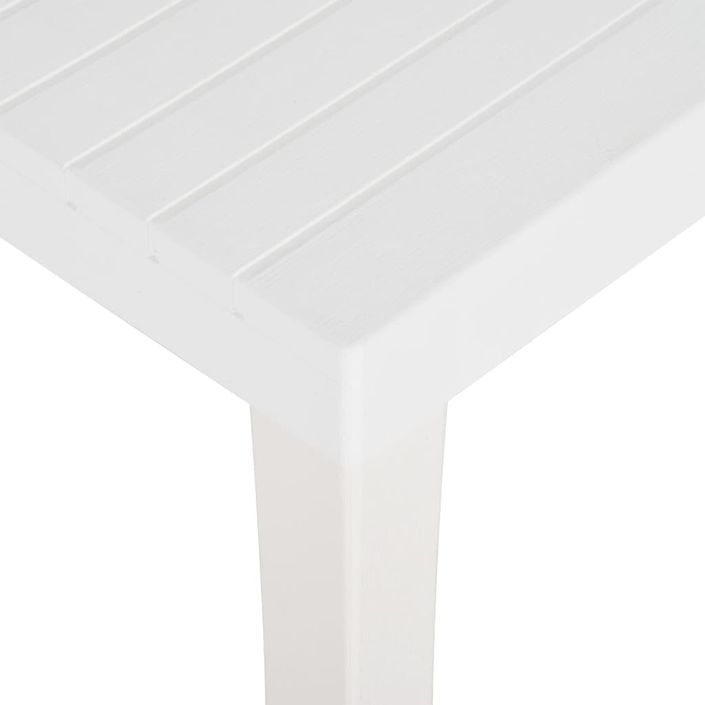 Table de jardin 150x90x72 cm PP Blanc - Photo n°6