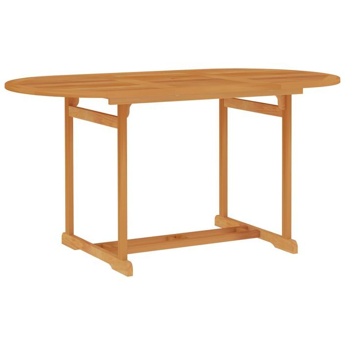 Table de jardin 150x90x75 cm Bois de teck massif - Photo n°1