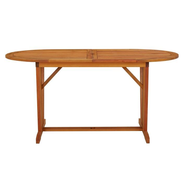 Table de jardin 160x85x75 cm Bois d'eucalyptus solide - Photo n°2