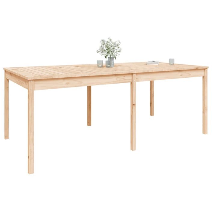 Table de jardin 203,5x100x76 cm bois massif de pin - Photo n°4