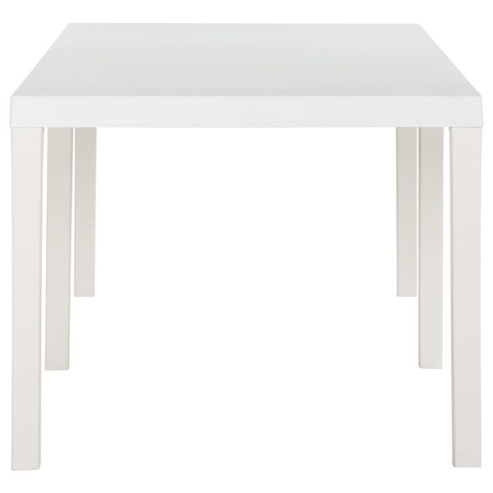 Table de jardin 220x90x72 cm PP Blanc - Photo n°3