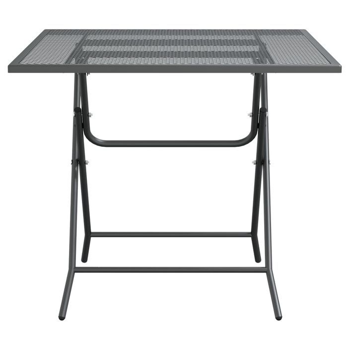 Table de jardin 80x80x72 cm Maille métallique Anthracite - Photo n°3