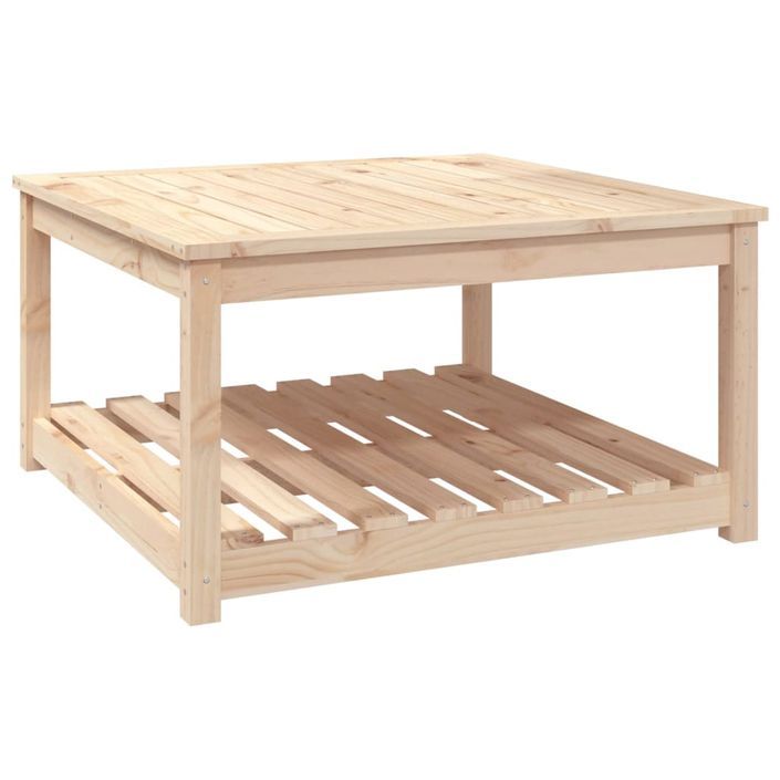 Table de jardin 82,5x82,5x45 cm bois massif de pin - Photo n°1