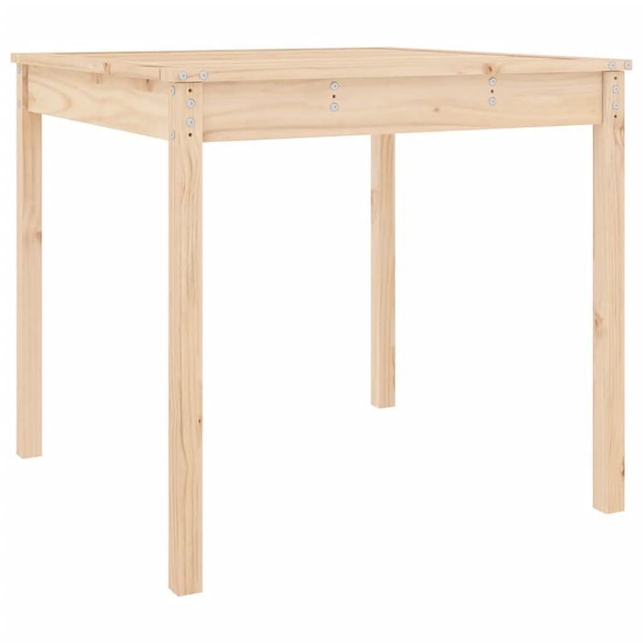 Table de jardin 82,5x82,5x76 cm bois massif de pin - Photo n°2